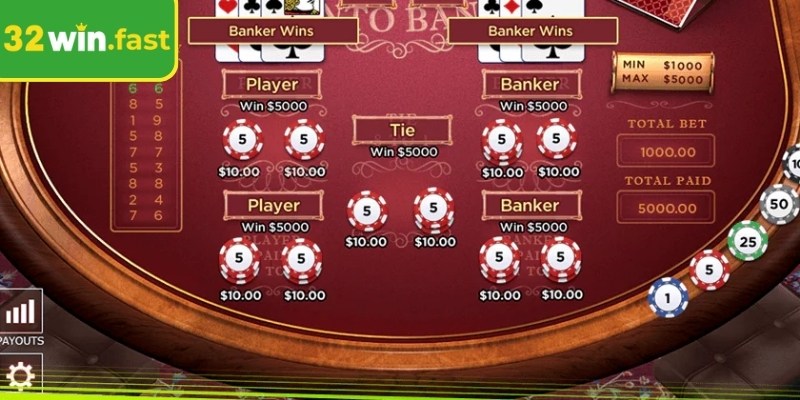Baccarat 32WIN nâng cấp trải nghiệm game so điểm