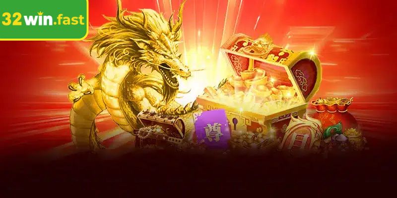 Biểu tượng rồng vàng trong game dragon master 32Win