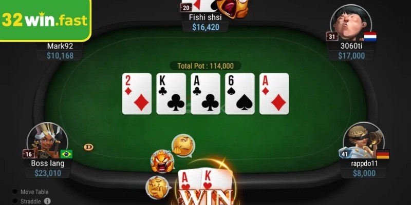 Poker thắng thua dựa trên cấp độ tay bài rõ ràng