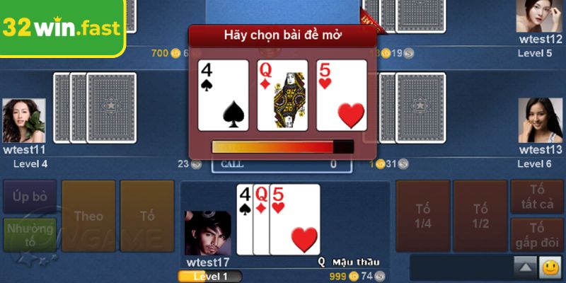 Thứ tự tay bài mạnh yếu trong game xì tố 32Win trực tuyến